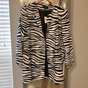 Talbots Petites Zebra Print Blazer
